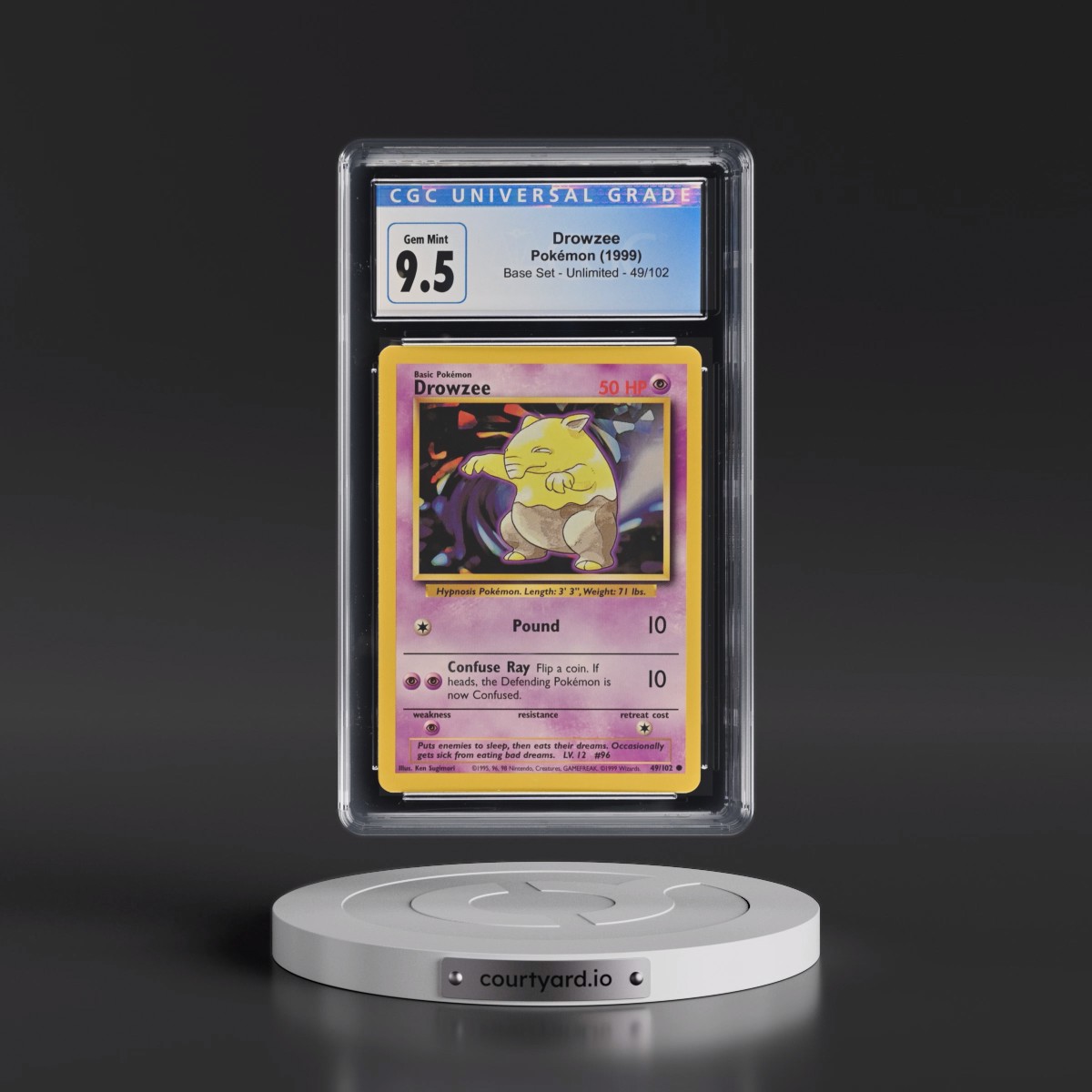 1999 Base Set #49/102 Drowzee (CGC 10 GEM MINT)