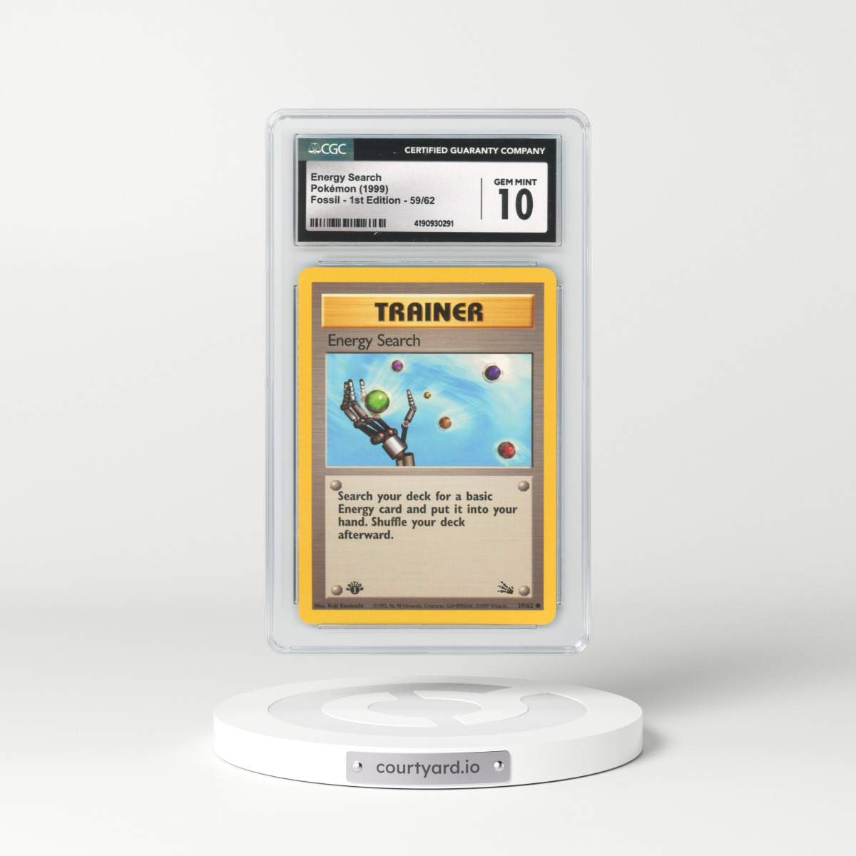 1999 Fossil #59 Energy Search - 1st Edition (CGC 10 GEM MINT)