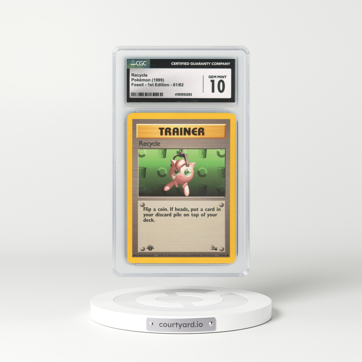 1999 Fossil #61 Recycle - 1st Edition (CGC 10 GEM MINT)