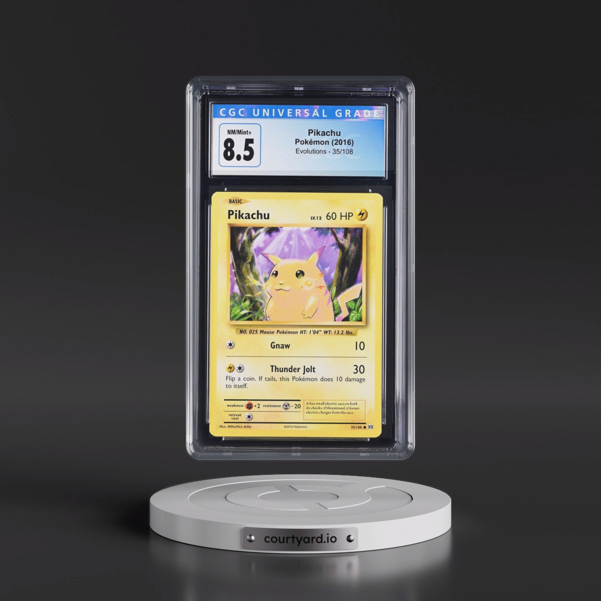 2016 Evolutions #35/108 Pikachu (CGC 8.5 NM-MT+)