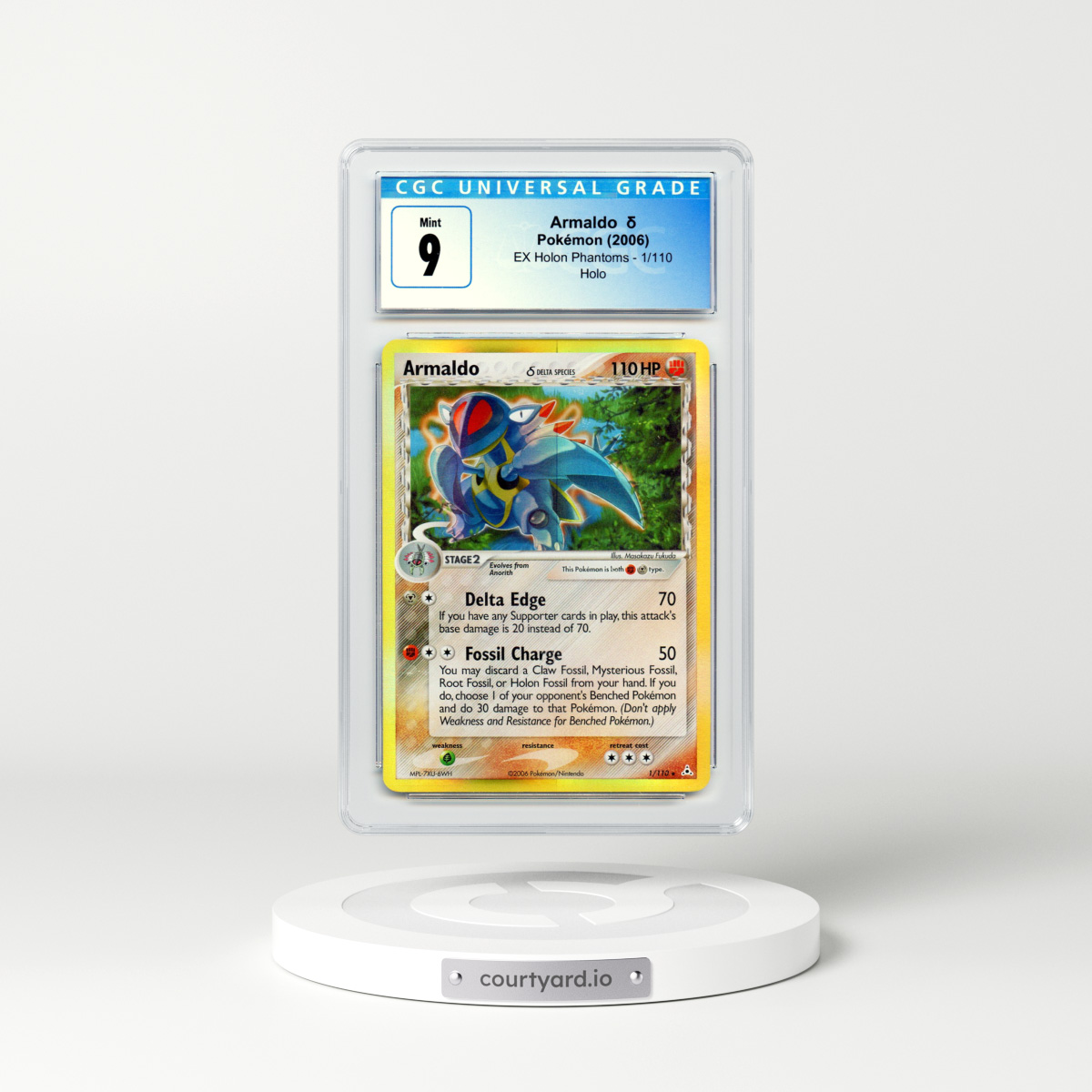 2006 EX Holon Phantoms #1 Armaldo (Delta Species) - Holo (CGC 9 MINT)