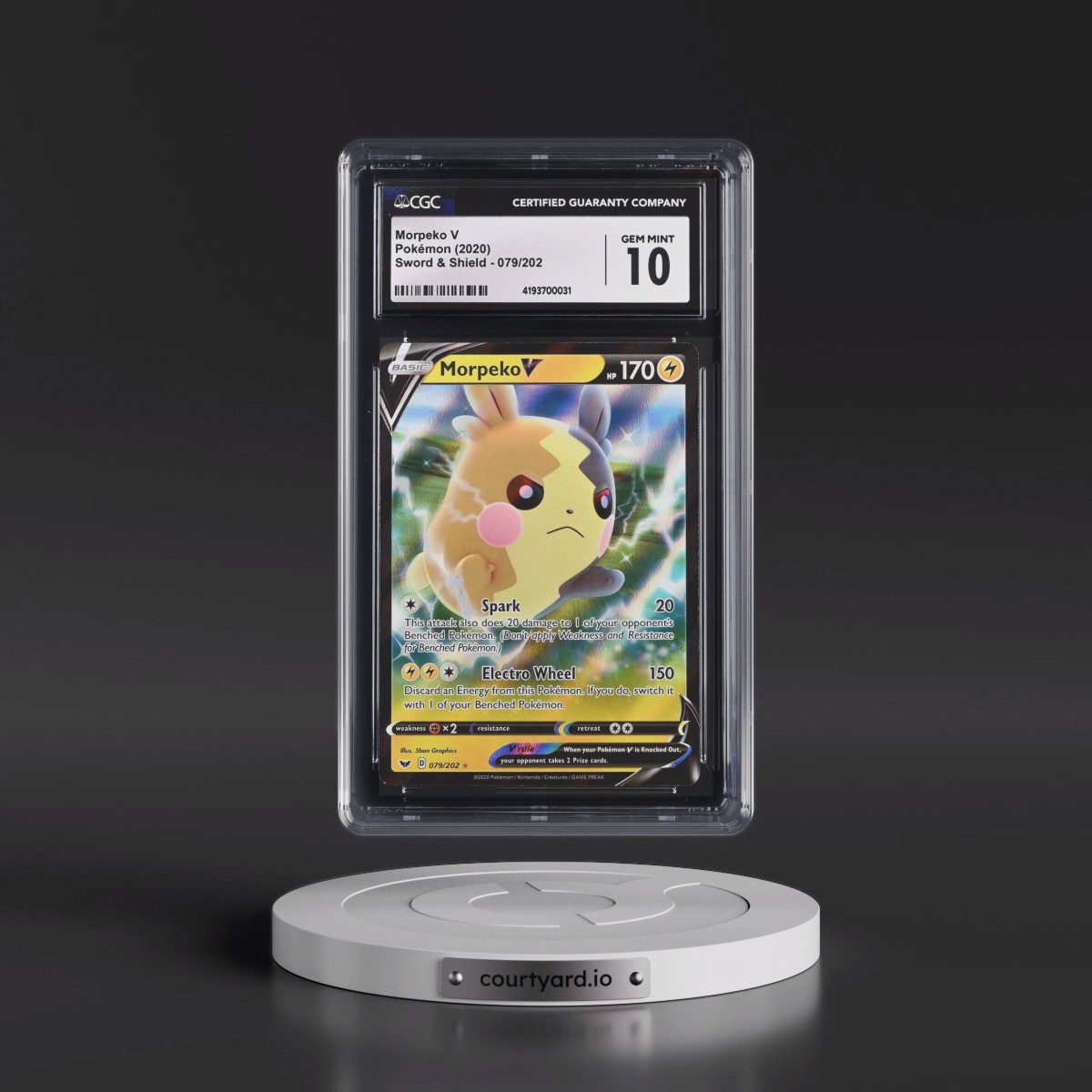 2020 Sword & Shield #079/202 Morpeko V - Holo (CGC 10 GEM MINT)