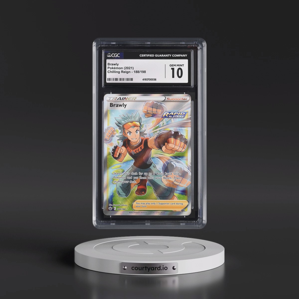 2021 Chilling Reign #188/198 Brawly - Ultra Rare Holo (CGC 10 GEM MINT)