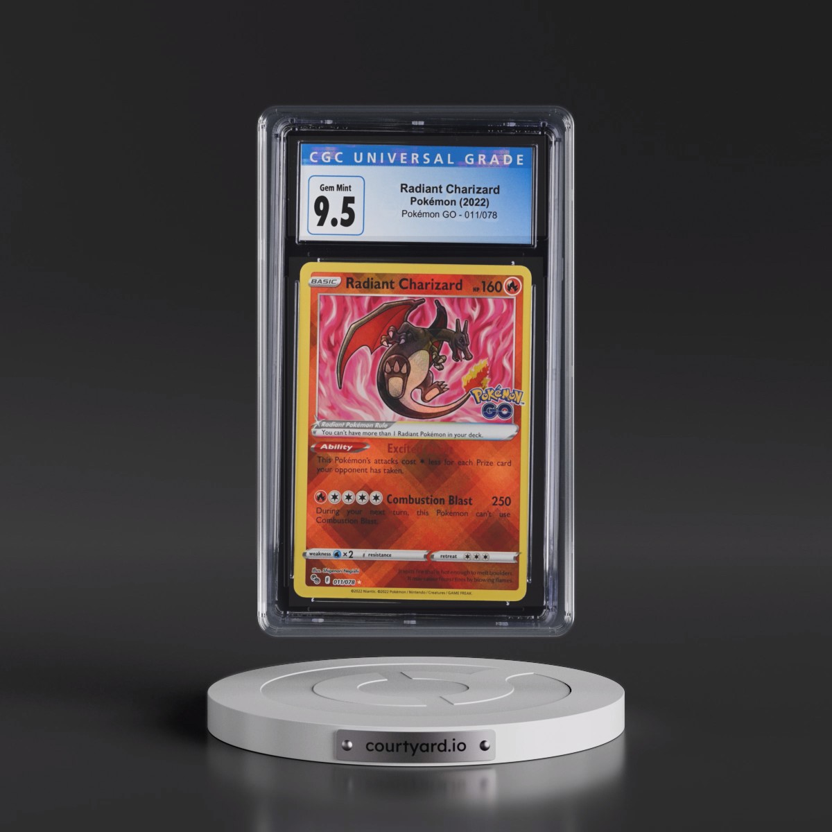 2022 Pokémon GO #011/078 Radiant Charizard - Holo (CGC 10 GEM MINT)