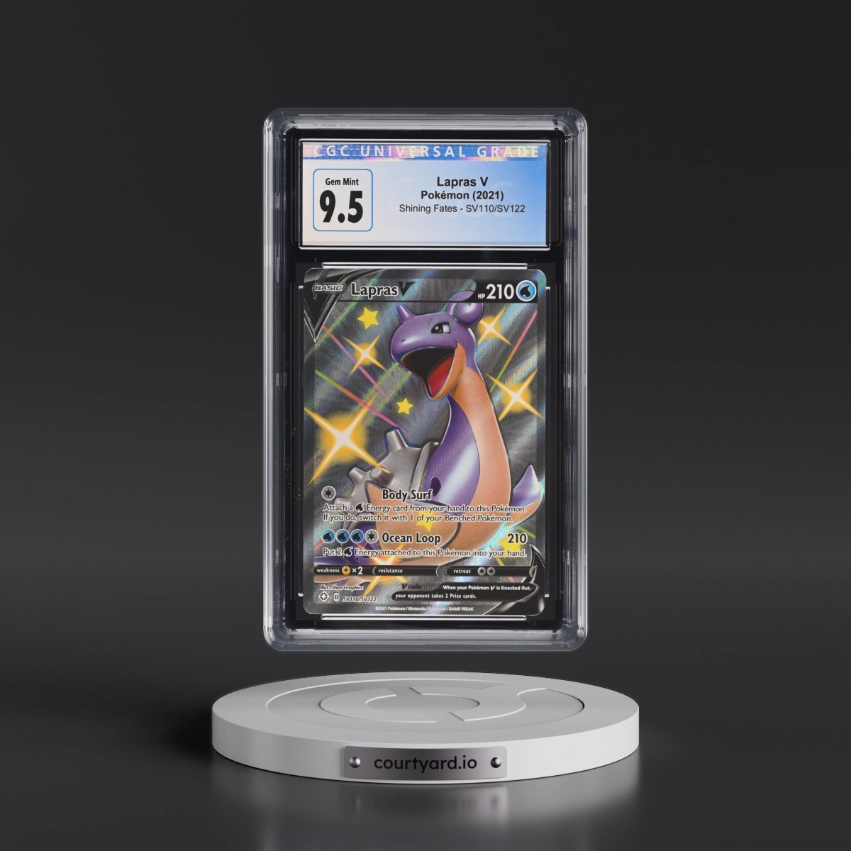 2021 Shining Fates #SV110/SV122 Lapras V - Shiny Vault Holo (CGC 10 GEM MINT)
