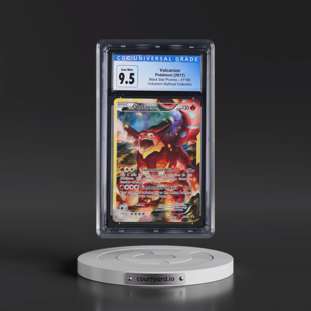 2013 Black Star Promos #XY185 Volcanion - Volcanion Mythical Collection (Holo) (CGC 10 GEM MINT)