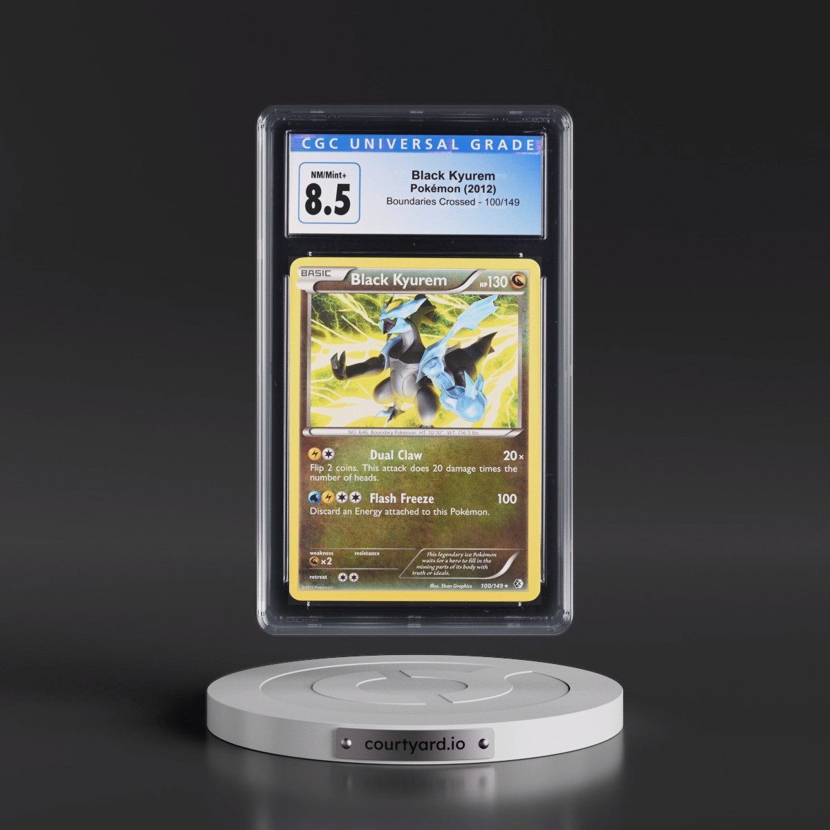 2012 Boundaries Crossed #100/149 Black Kyurem (CGC 8.5 NM-MT+)