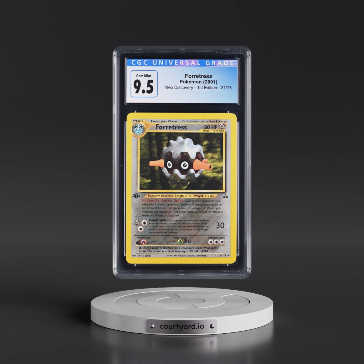 2001 Neo Discovery #21/75 Forretress - 1st Edition 1st Edition (CGC 10 GEM MINT)