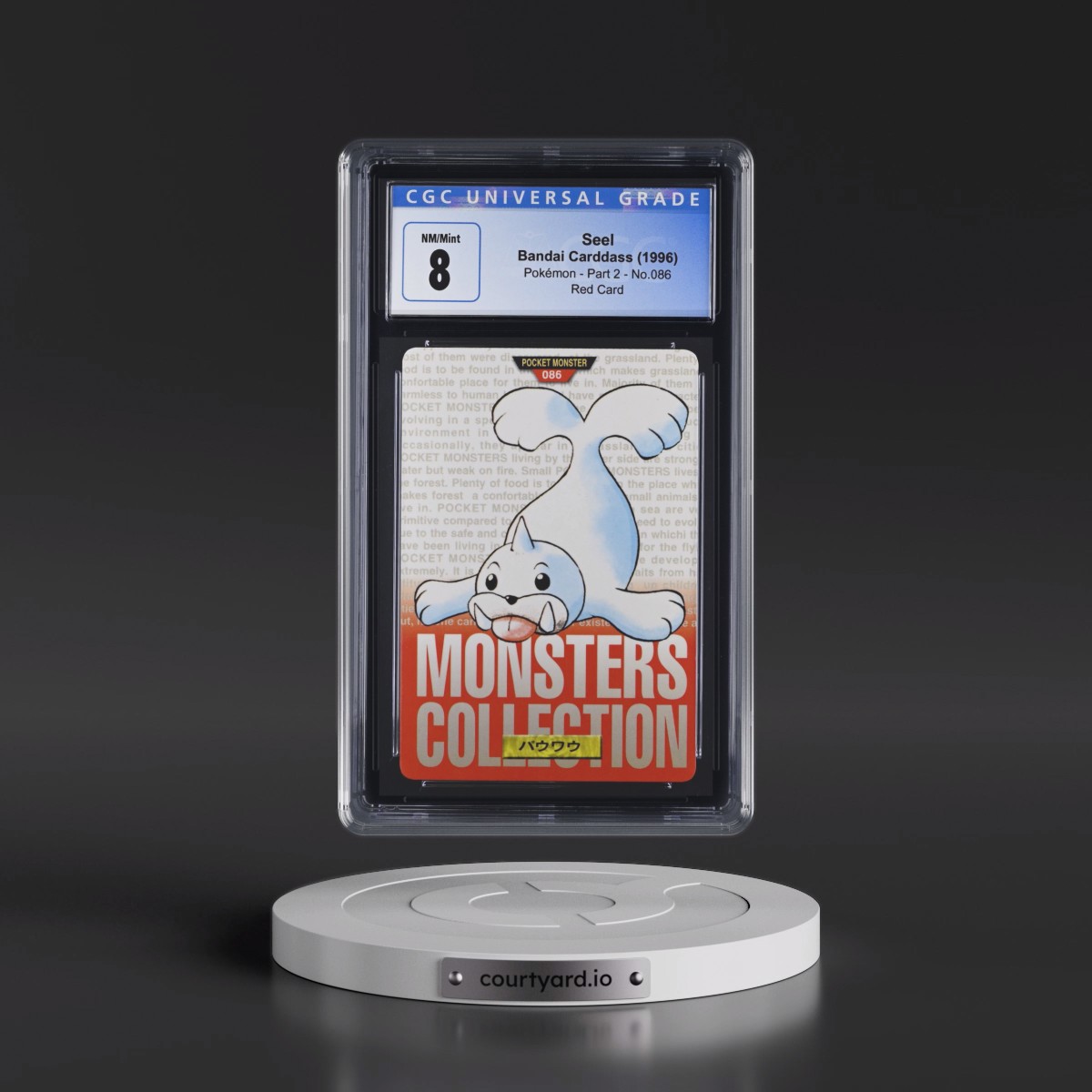 1996 (Monsters Collection) Part 2 #086 Seel - Red Card (CGC 8 NM-MT)