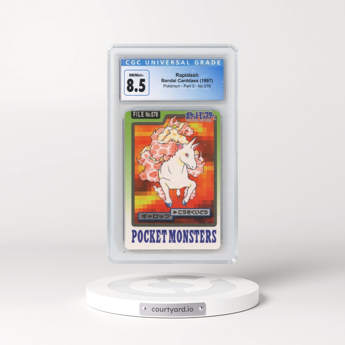 1997 (Pocket Monsters on Bottom) Part 3 #078 Rapidash (CGC 8.5 NM-MT+)