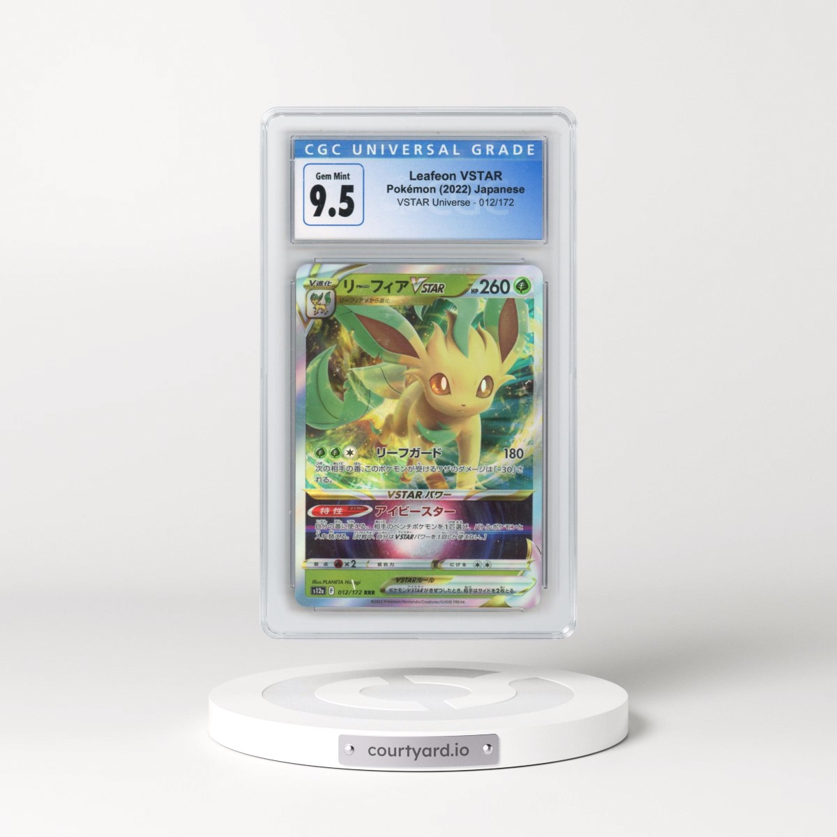 2022 VSTAR Universe #012/172 Leafeon VSTAR - Holo (CGC 10 GEM MINT)