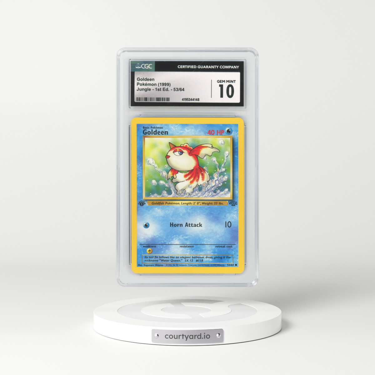 1999 Jungle #53 Goldeen - 1st Edition (CGC 10 GEM MINT)