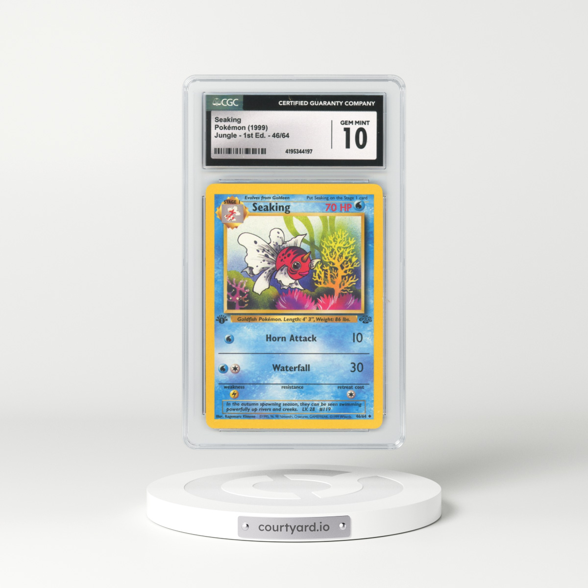 1999 Jungle #46 Seaking - 1st Edition (CGC 10 GEM MINT)