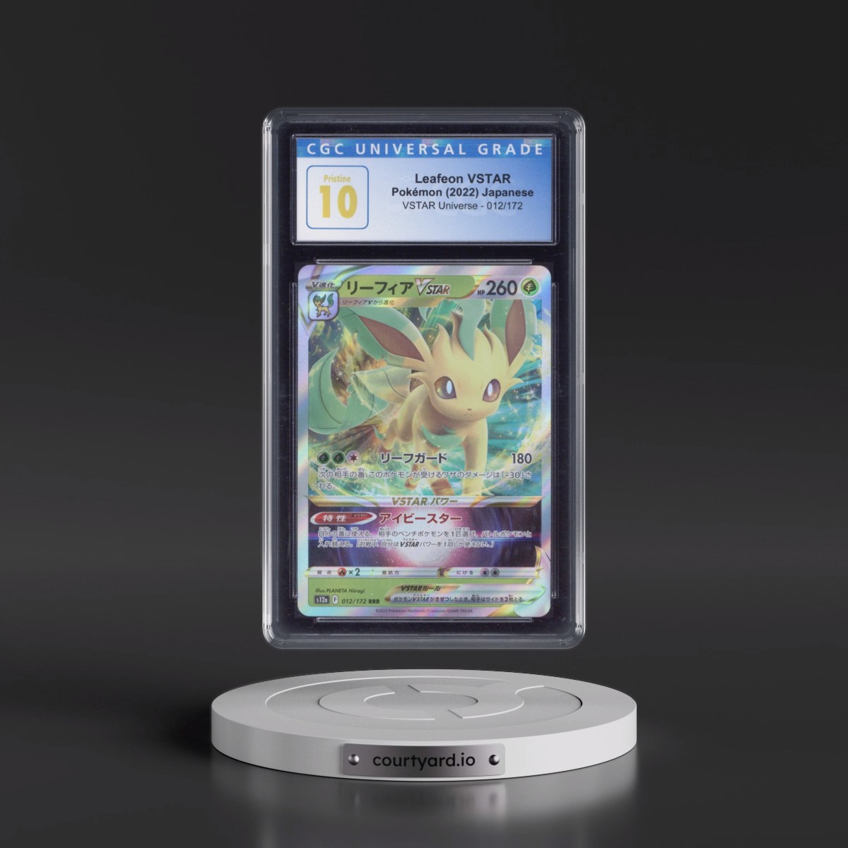 2022 VSTAR Universe #012/172 Leafeon VSTAR - Holo (CGC 10 PRISTINE)