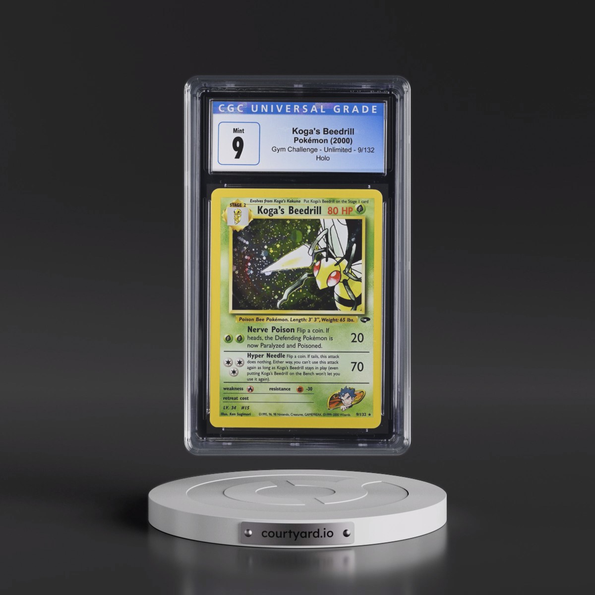 2000 Gym Challenge #9/132 Koga's Beedrill - Holo (CGC 9 MINT)