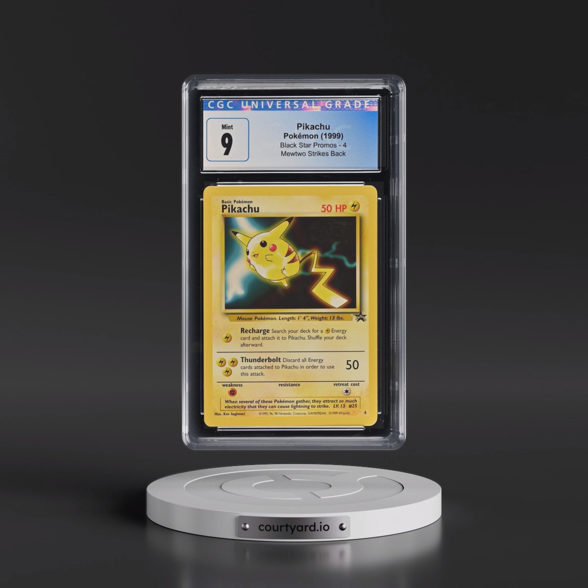 1999 Black Star Promos #4 Pikachu - Mewtwo Strikes Back (CGC 9 MINT)