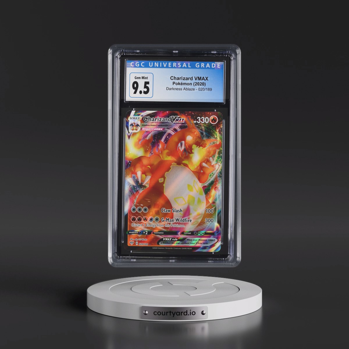 2020 Darkness Ablaze #020/189 Charizard VMAX - Holo (CGC 10 GEM MINT)