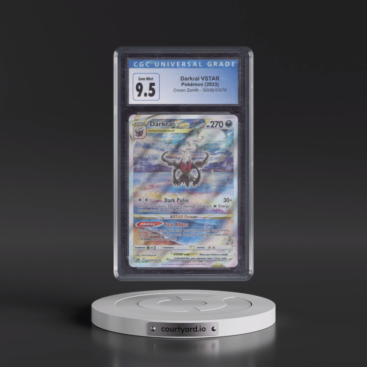 2023 Crown Zenith Darkrai VSTAR - Galarian Gallery Holo #GG50/GG70 CGC 10