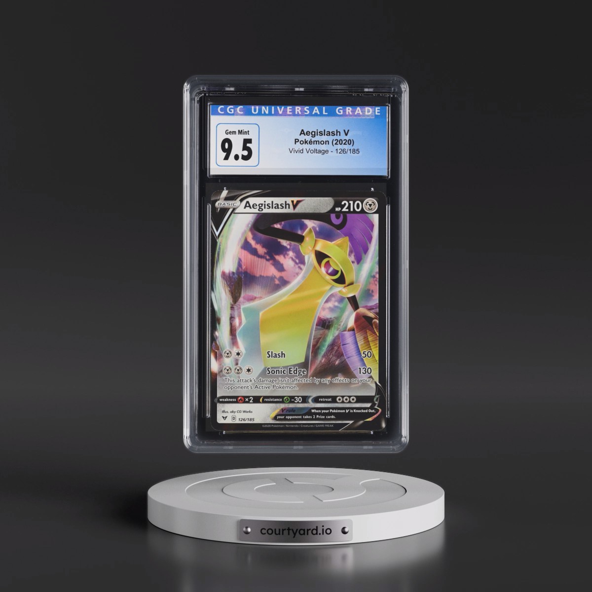 2020 Vivid Voltage #126/185 Aegislash V - Holo (CGC 10 GEM MINT)