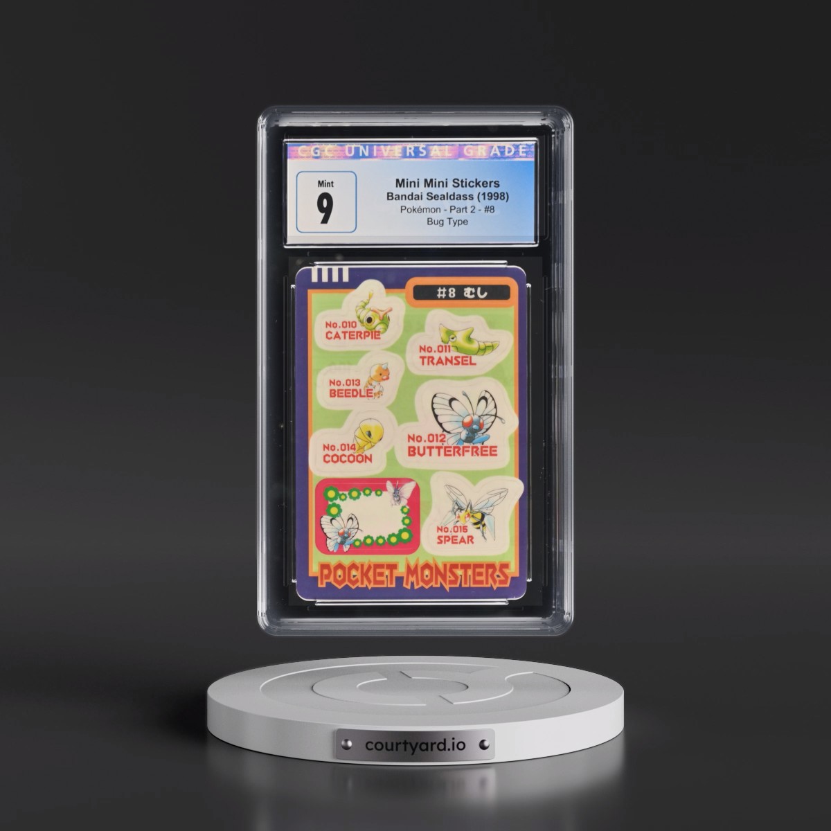 1998 Pokémon - Part 2 #8 Mini Mini Stickers - Bug Type (CGC 9 MINT)