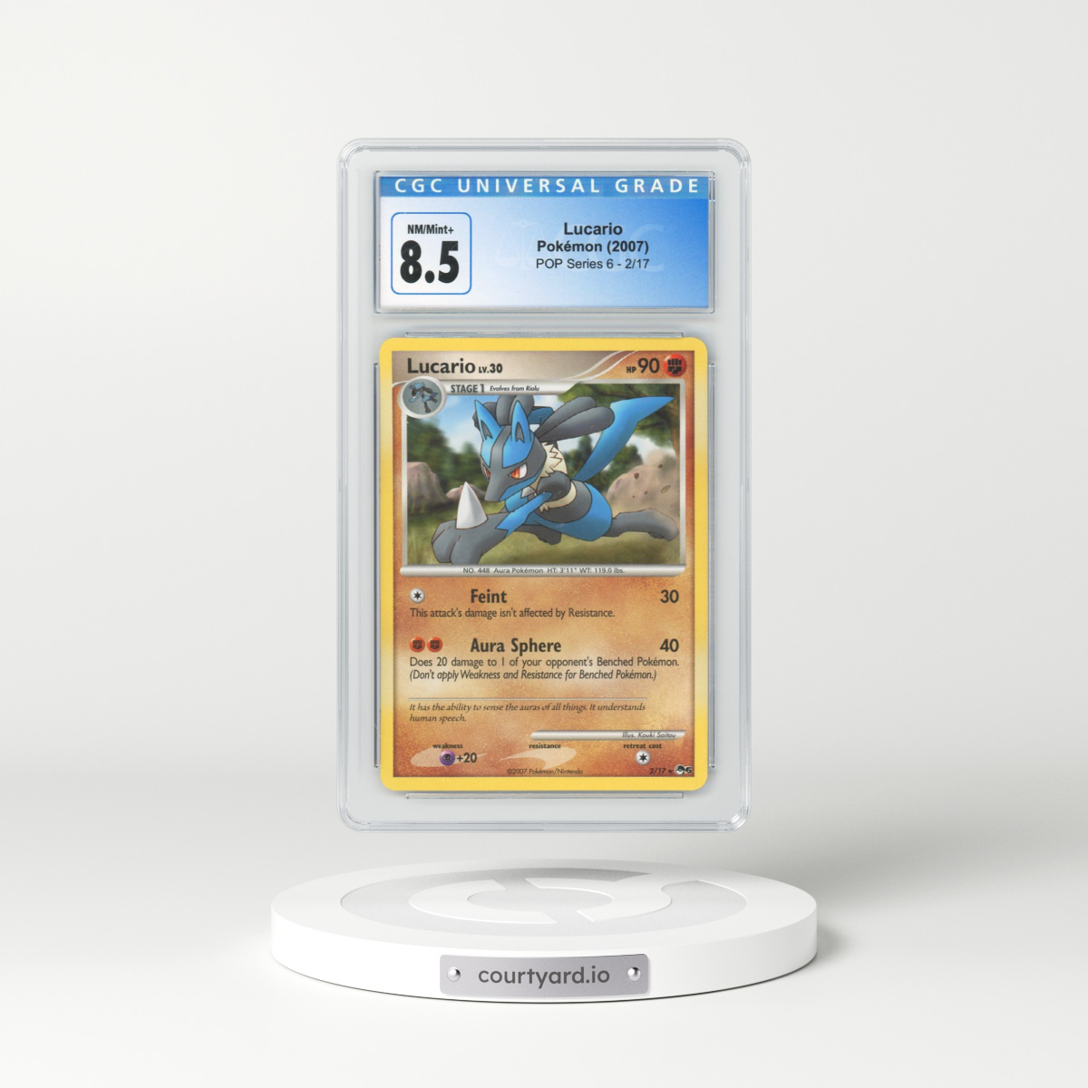 2007 POP Series 6 #2 Lucario (CGC 8.5 NM-MT+)