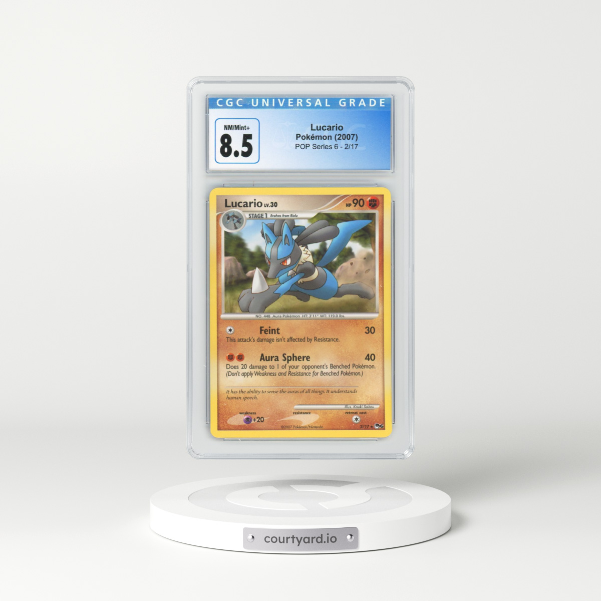 2007 POP Series 6 #2 Lucario (CGC 8.5 NM-MT+)