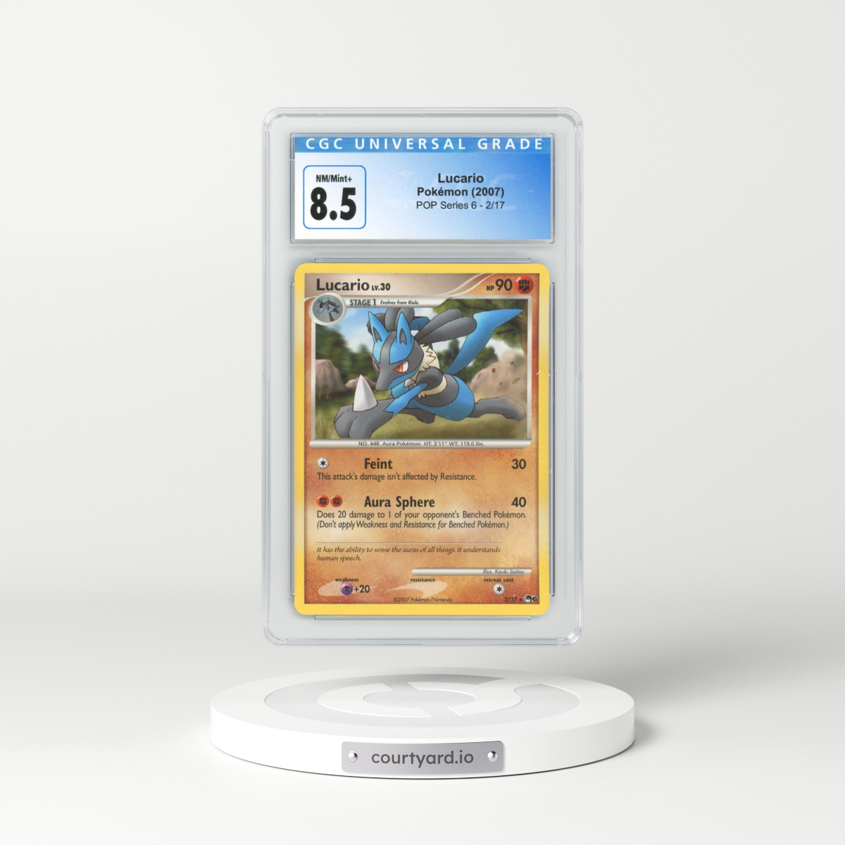 2007 POP Series 6 #2 Lucario (CGC 8.5 NM-MT+)