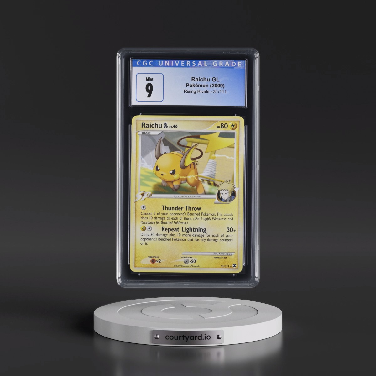 2009 Rising Rivals #31/111 Raichu GL (CGC 9 MINT)