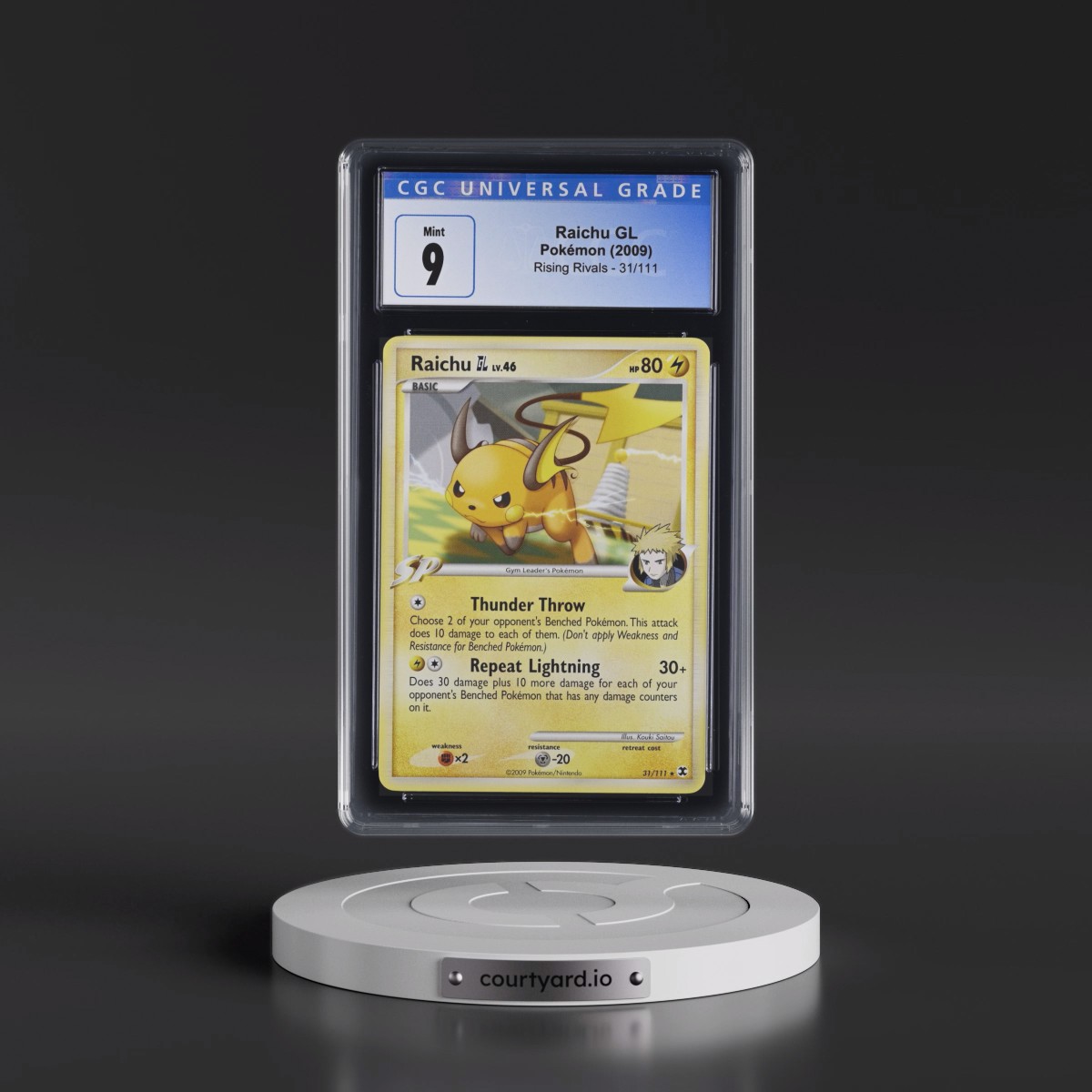 2009 Rising Rivals #31/111 Raichu GL (CGC 9 MINT)