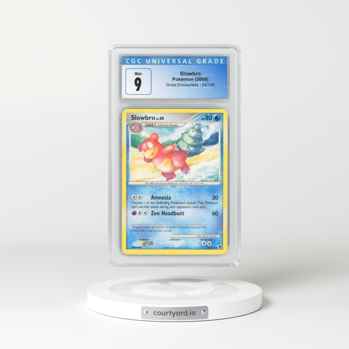 2008 Great Encounters #54/106 Slowbro (CGC 9 MINT)