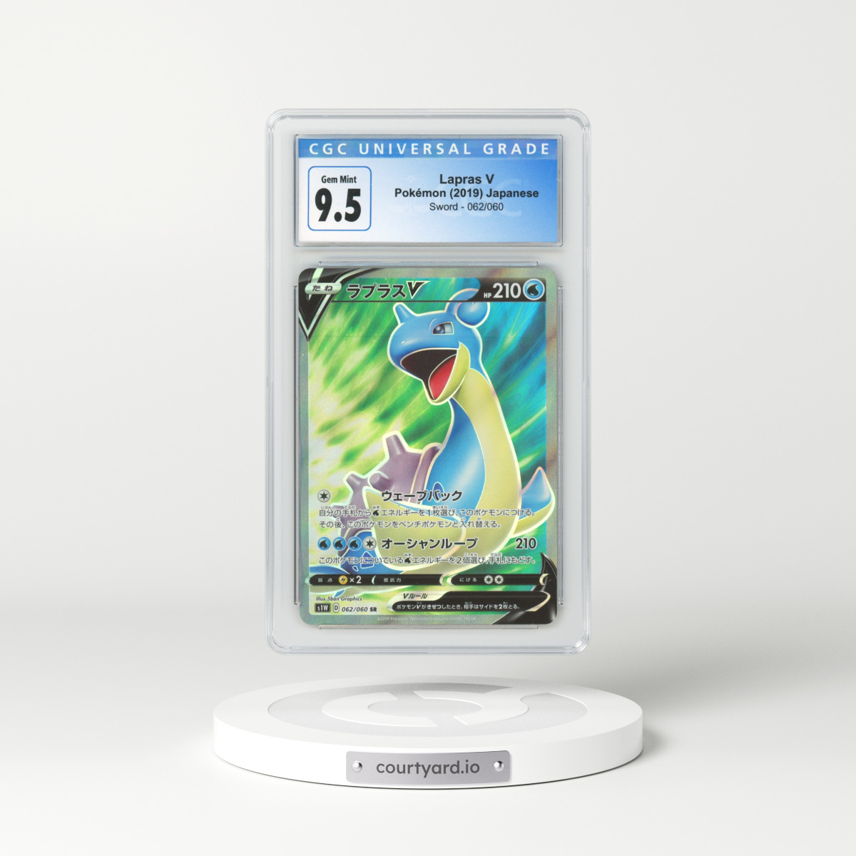 2019 Japanese Sword #62 Lapras V (CGC 10 GEM MINT)