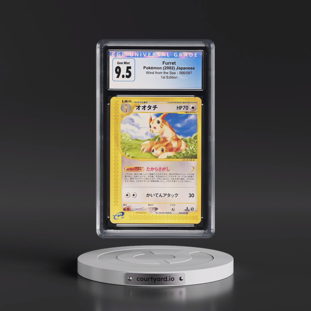 2002 Wind from the Sea #066/087 Furret - 1st Edition (CGC 10 GEM MINT)