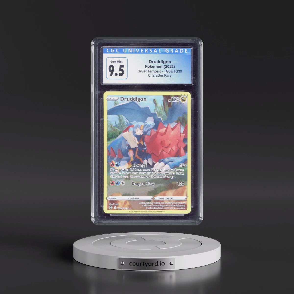 2022 Silver Tempest #TG09/TG30 Druddigon - Trainer Gallery Holo (CGC 10 GEM MINT)