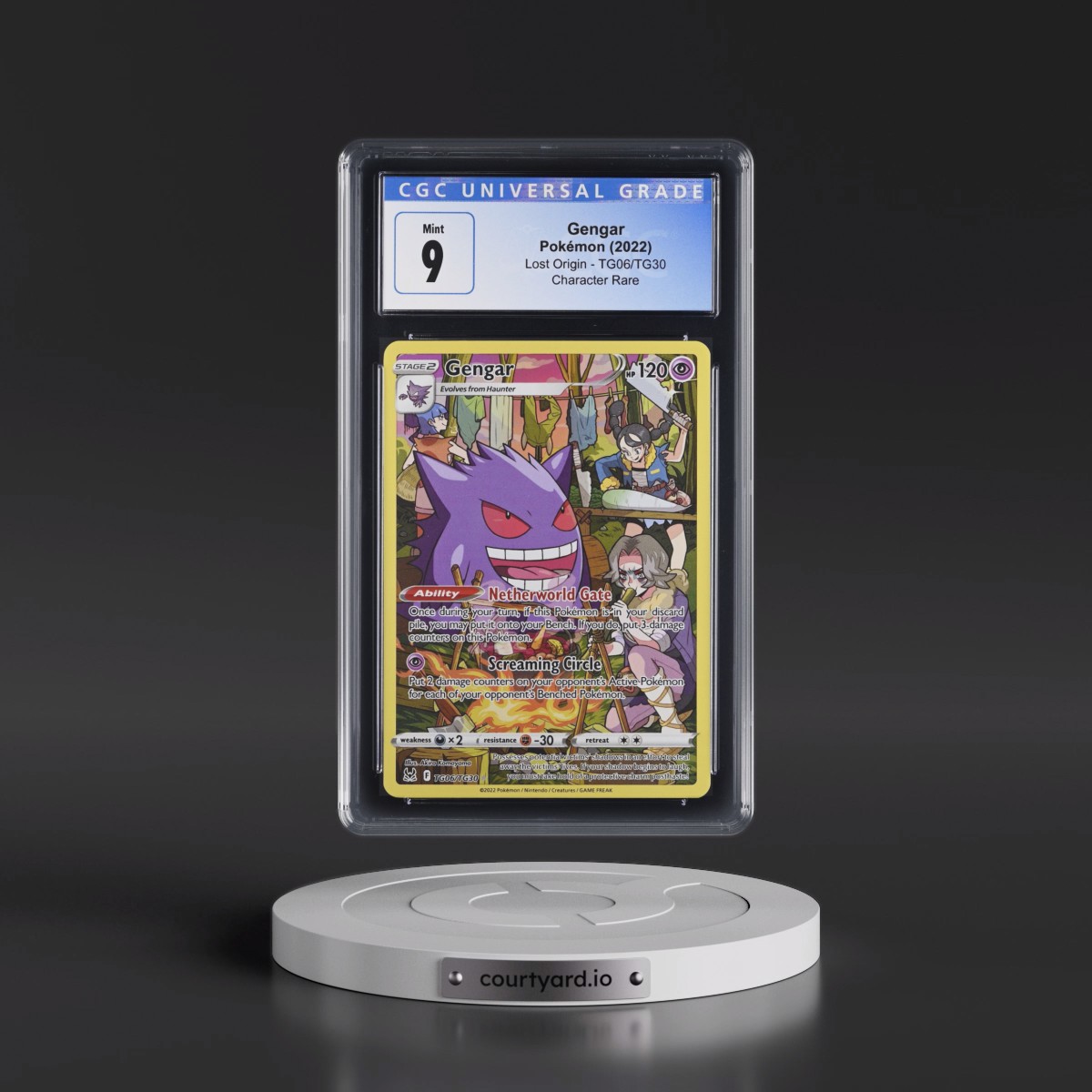 2022 Lost Origin #TG06/TG30 Gengar - Trainer Gallery Holo (CGC 9 MINT)