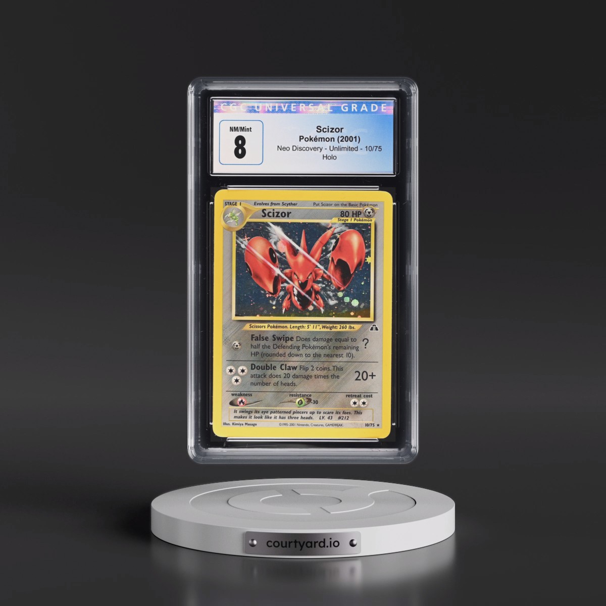 2001 Neo Discovery Scizor - Holo #10/75 CGC 8