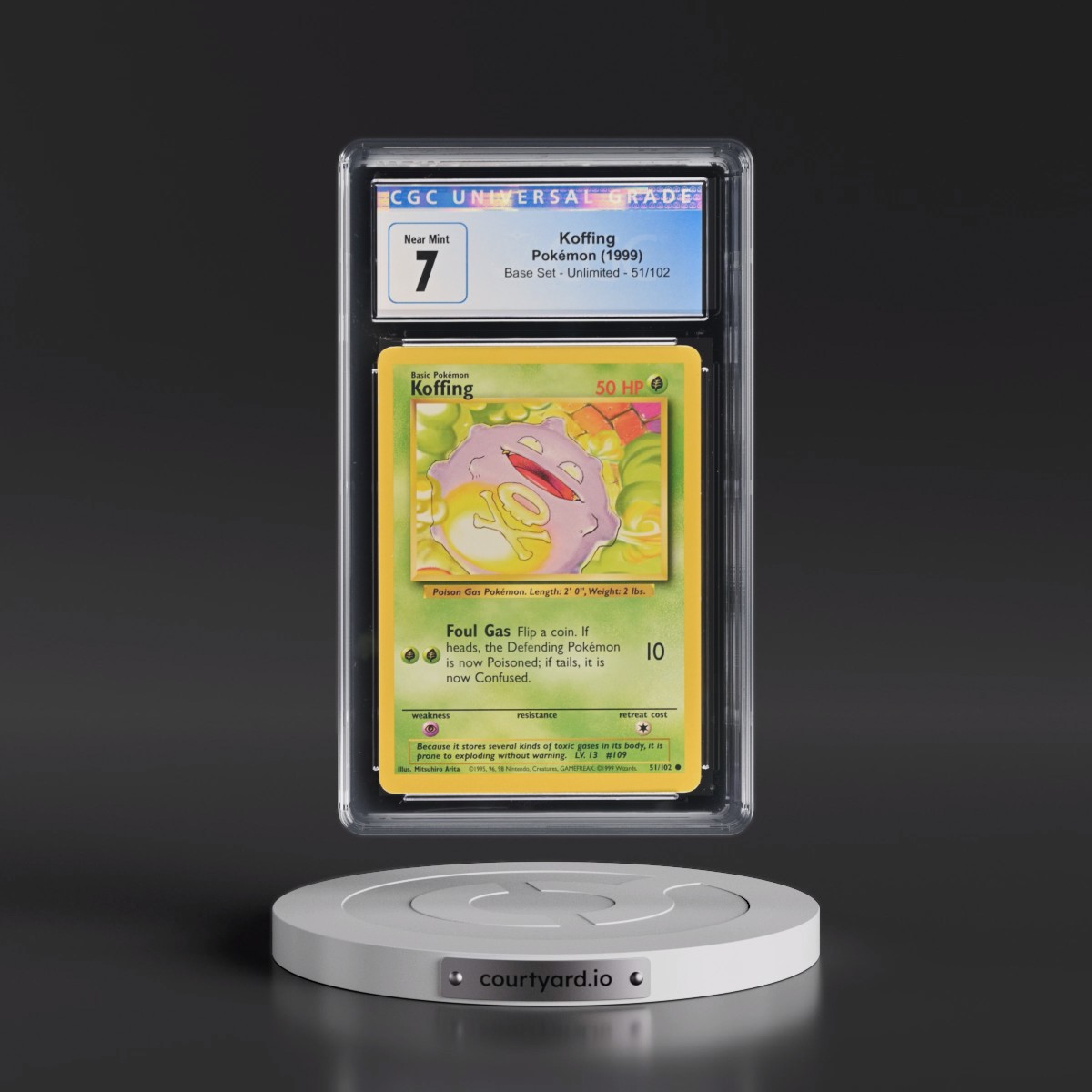 1999 Base Set #51/102 Koffing (CGC 7 NM)
