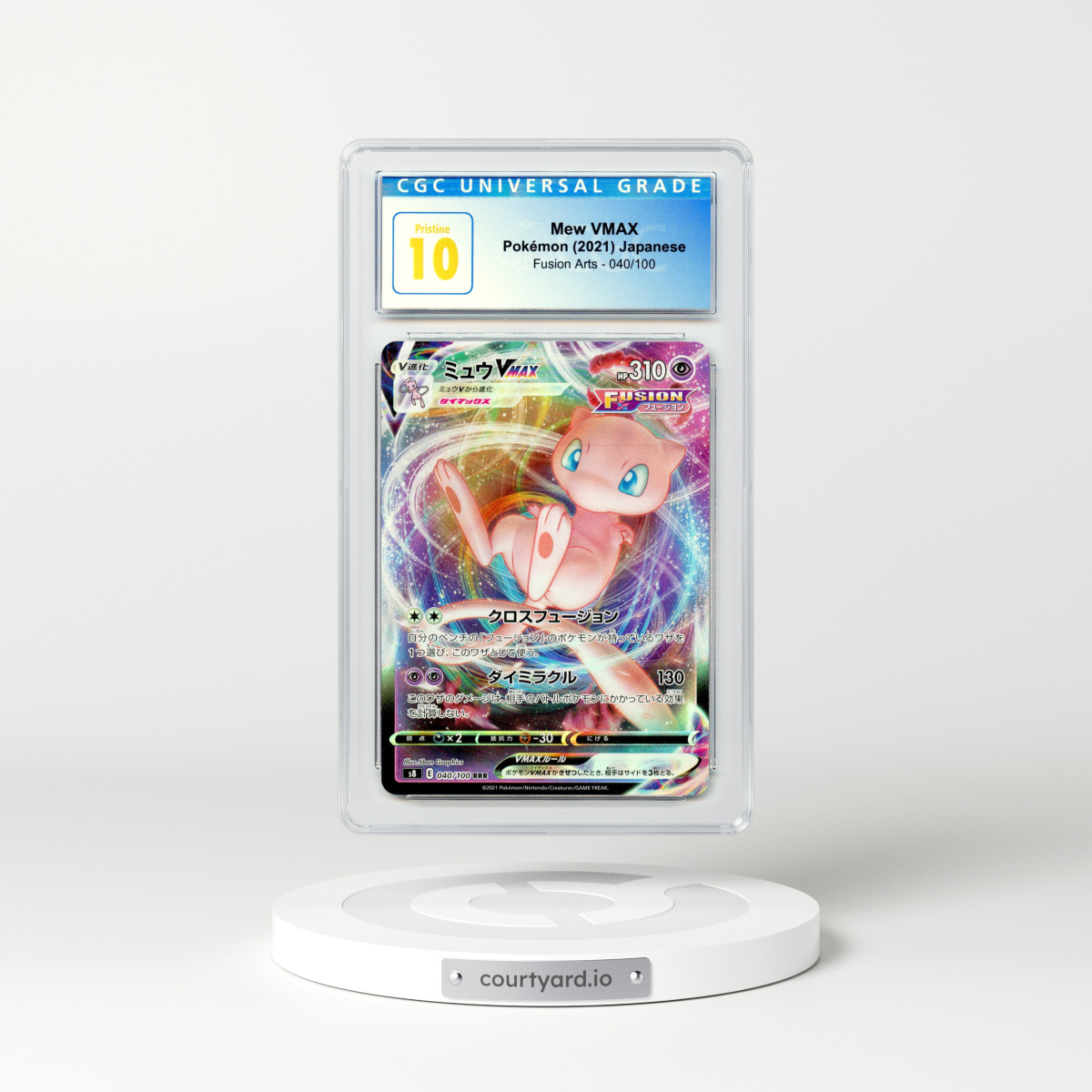 2021 Japanese Fusion ARTS #40 Mew VMAX - Full Art Holo (CGC 10 PRISTINE)