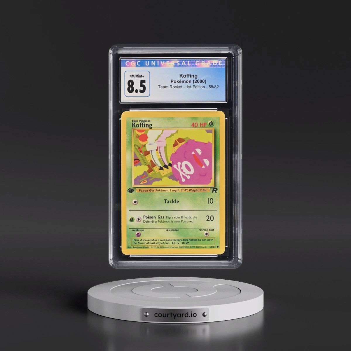 2000 Team Rocket #58/82 Koffing - 1st Edition 1st Edition (CGC 8.5 NM-MT+)
