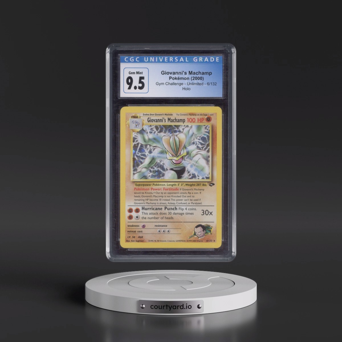 2000 Gym Challenge #6/132 Giovanni's Machamp - Holo (CGC 10 GEM MINT)