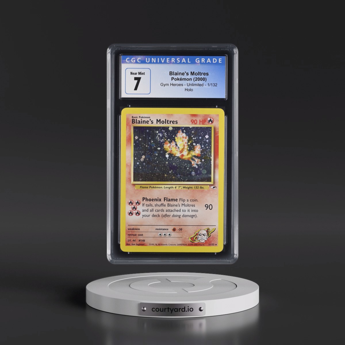 2000 Gym Heroes Blaine's Moltres - Holo #1/132 CGC 7