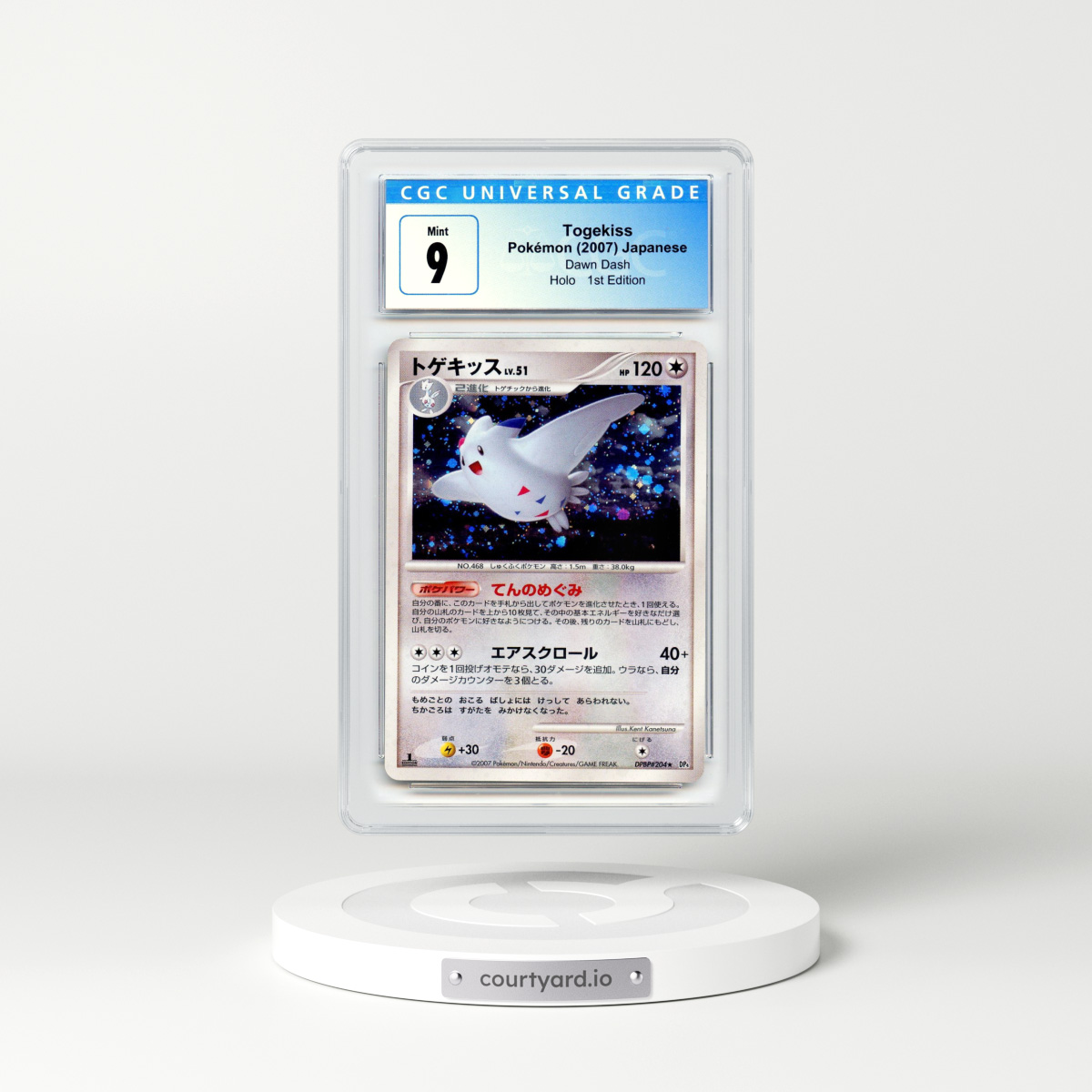 2007 Japanese Dawn Dash #204 Togekiss - 1st Edition Holo (CGC 9 MINT)