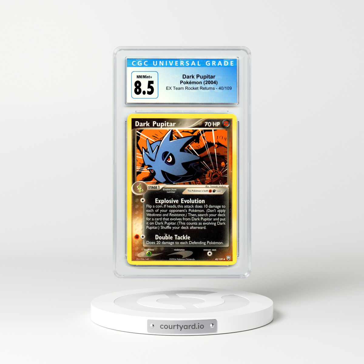 2004 EX Team Rocket Returns #40 Dark Pupitar (CGC 8.5 NM-MT+)