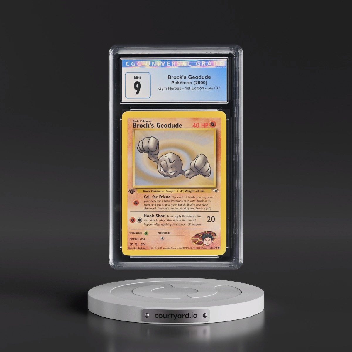 2000 Gym Heroes #66/132 Brock's Geodude - 1st Edition 1st Edition (CGC 9 MINT)