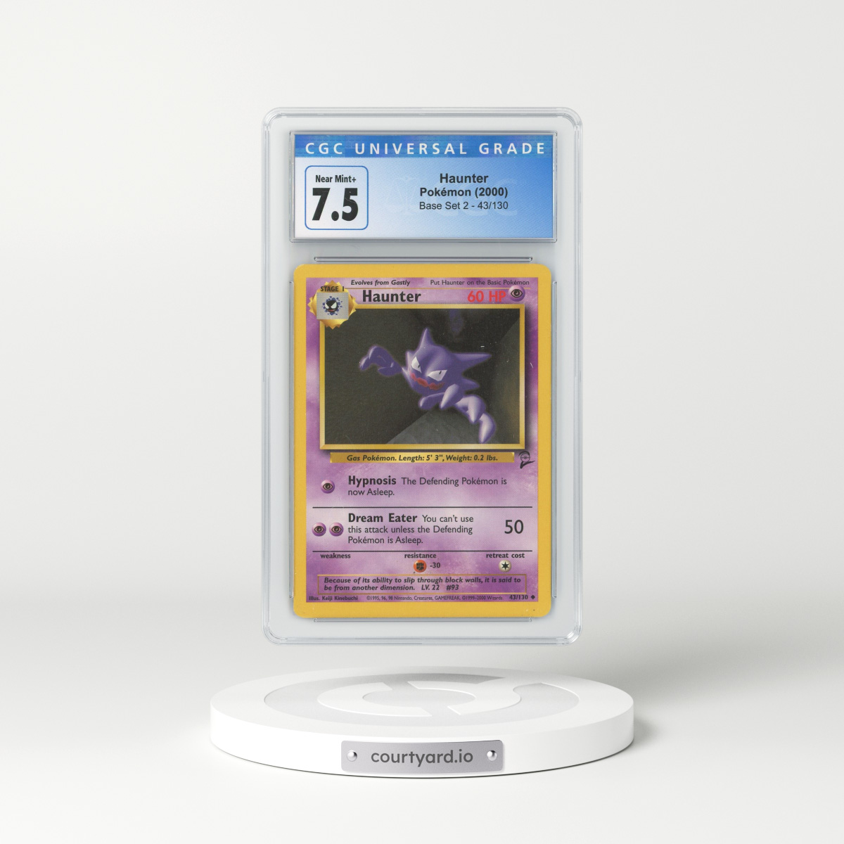 2000 Base Set 2 #43 Haunter (CGC 7.5 NM+)