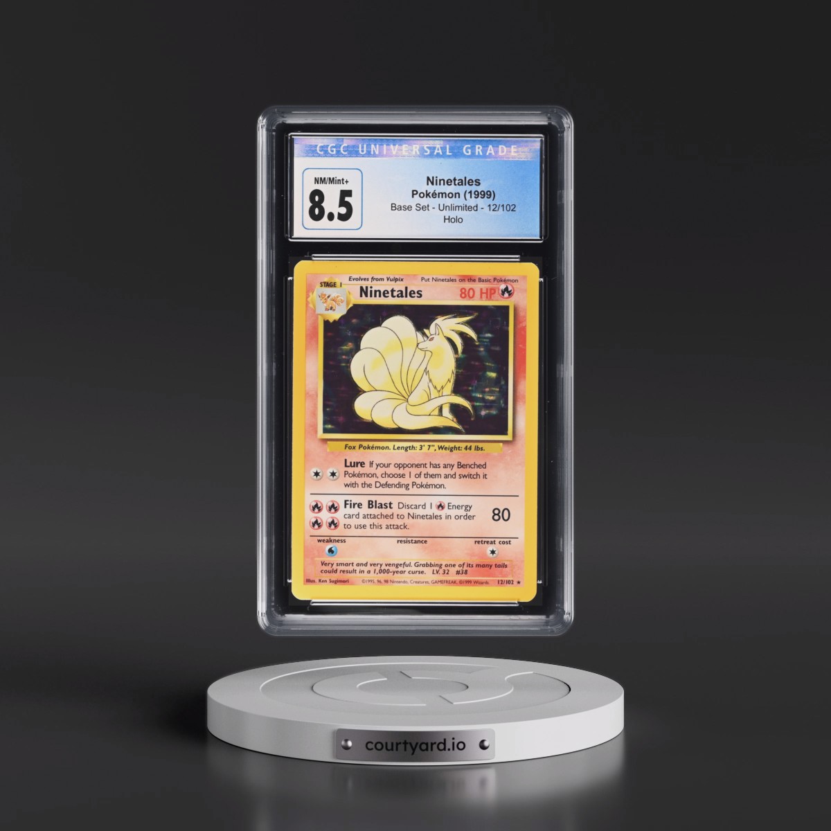 1999 Base Set #12/102 Ninetales - Holo (CGC 8.5 NM-MT+)