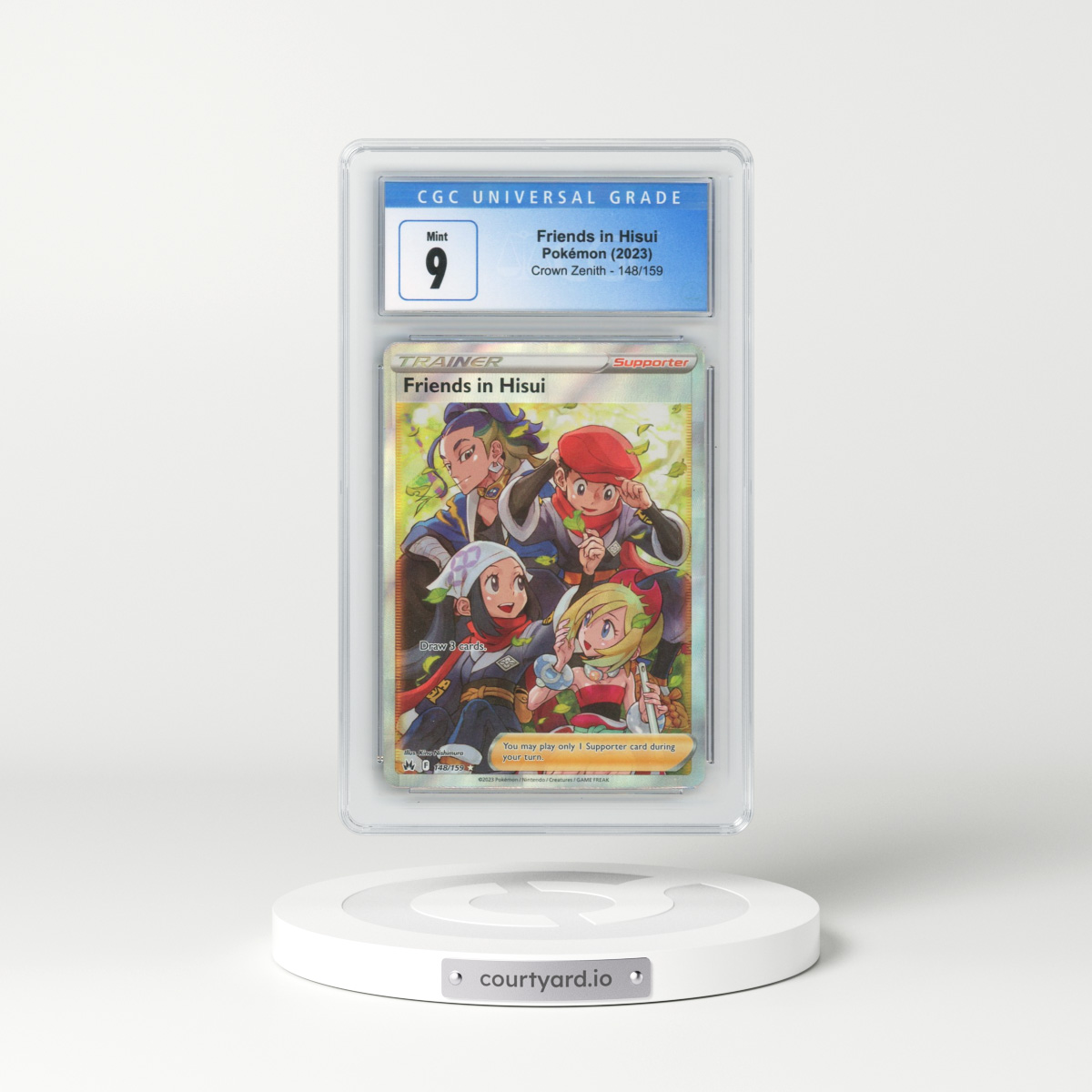 2022 Crown Zenith #148/159 Friends in Hisui (CGC 9 MINT)