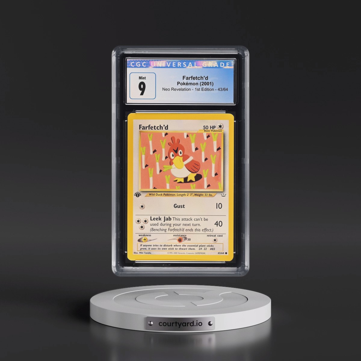 2001 Neo Revelation #43/64 Farfetch'd - 1st Edition (CGC 9 MINT)