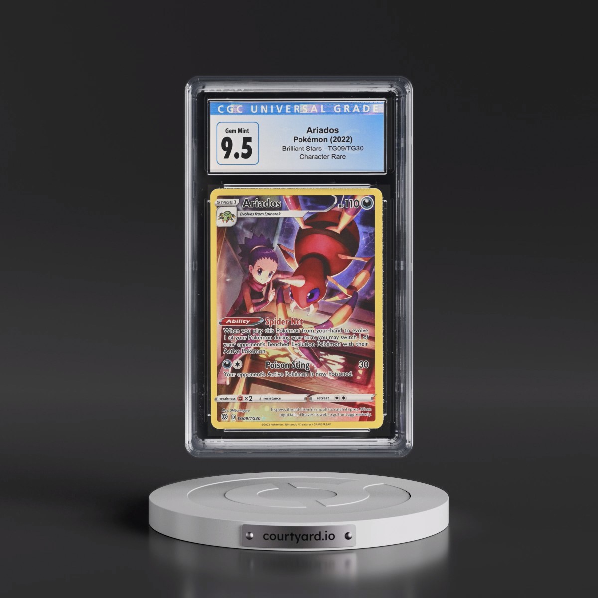 2022 Brilliant Stars #TG09/TG30 Ariados - Trainer Gallery Holo (CGC 10 GEM MINT)