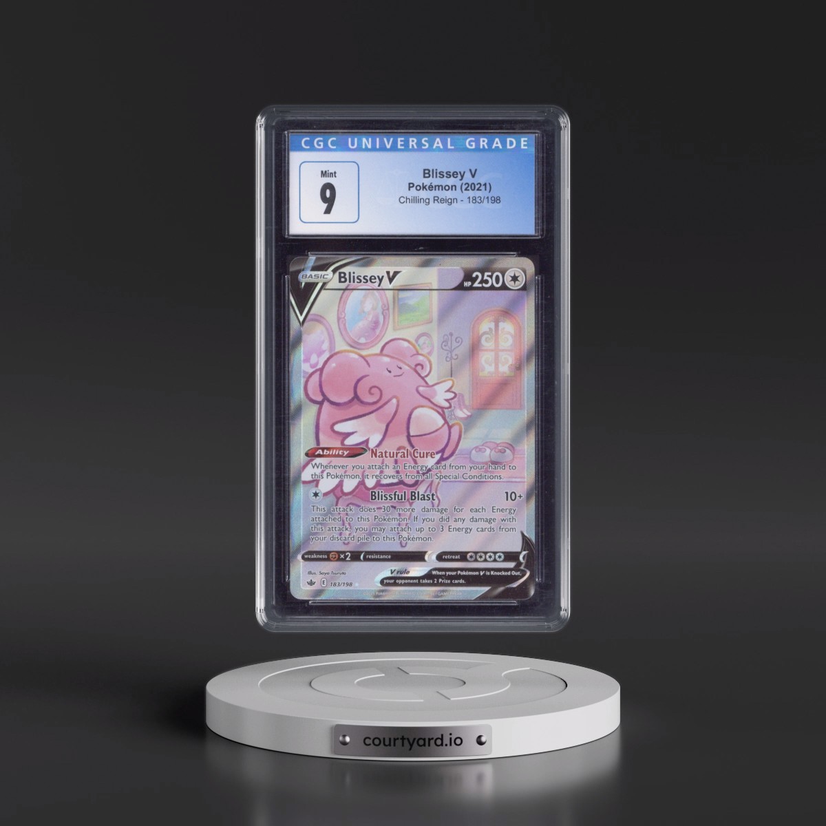 2021 Chilling Reign #183/198 Blissey V - Ultra Rare Holo (CGC 9 MINT)