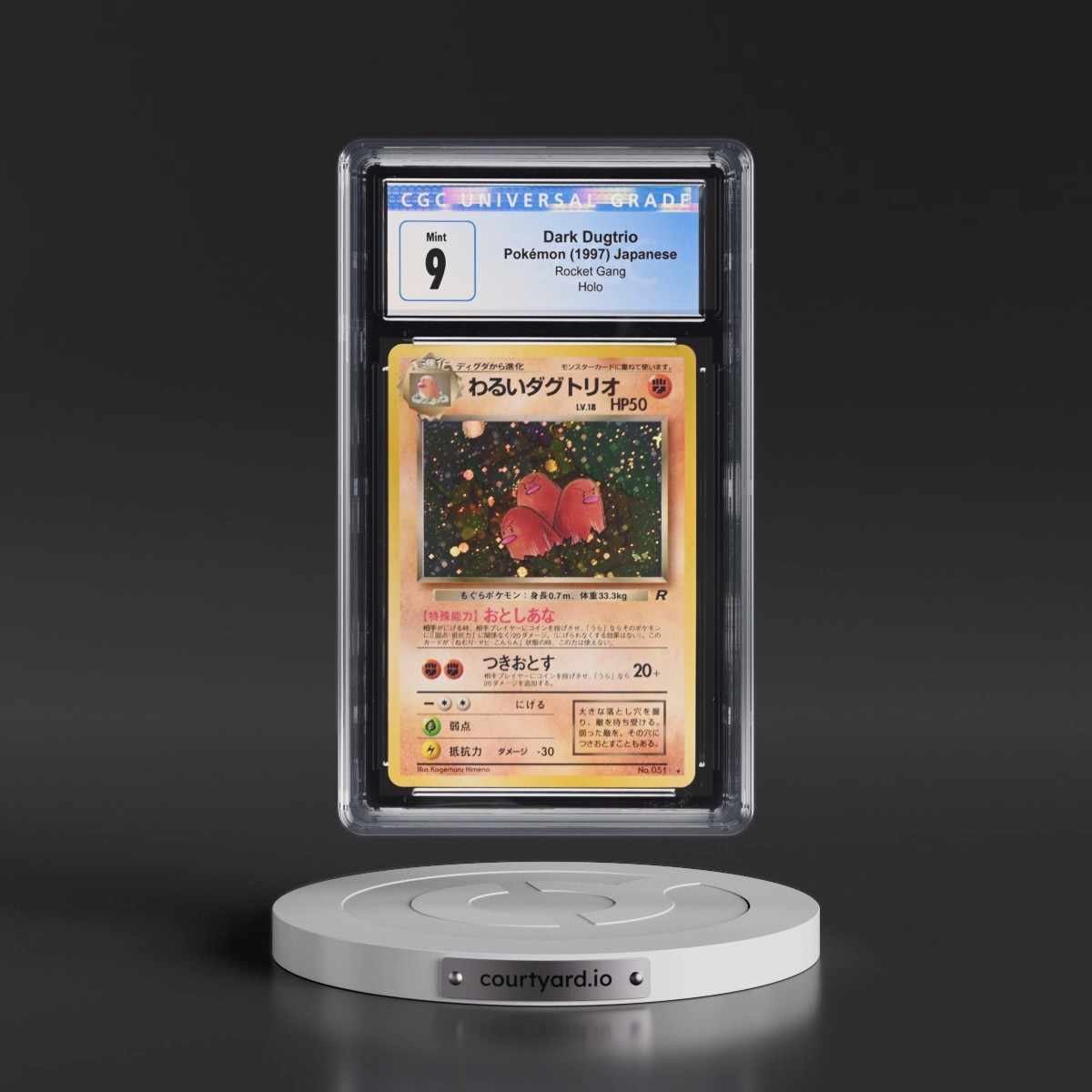 1997 Rocket Gang Dark Dugtrio - Holo CGC 9